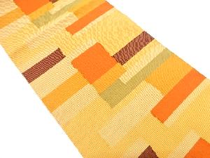 幾何学模様織り出し 名古屋帯